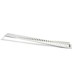 Grelha em Aluminio 10x100cm com Porta Grelha Retificada Branca - CJ10100BR - LG MAIS