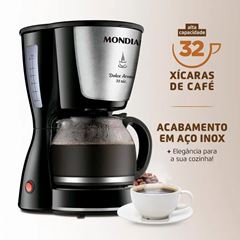 Cafeteira Elétrica Inox Dolce 220v Preto C-32-32x - Ref. 2672-04 - MONDIAL