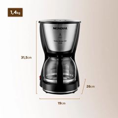 Cafeteira Elétrica Inox Dolce 220v Preto C-32-32x - Ref. 2672-04 - MONDIAL