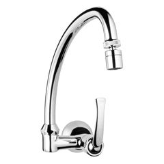 Torneira Para Cozinha De Parede Metal Com Bica Móvel Pratika Cromado TIGRE / REF. 54771