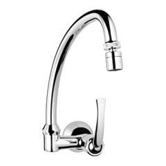 Torneira Para Cozinha De Parede Metal Com Bica Móvel Pratika Cromado TIGRE / REF. 54771