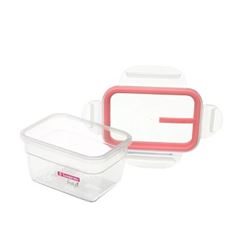 Pote Plástico 537ml com Trava Transparente e Rosa - Ref. SR1762/33 - SANREMO