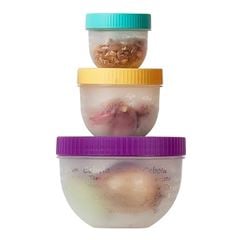 Kit Pote de Plástico com 3 Peças Redondo - Ref. SR681 - SANREMO