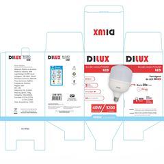 Lâmpada Led Bulbo T100 40W Bivolt 4000K DILUX / REF. DI81976