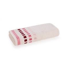 Toalha de Rosto Algodão Calera Ivory Rosa - Ref. 3680232 - KARSTEN
