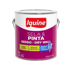 Tinta Sela e Pinta Gesso Dry Wall 3,6 Litros Branco Neve IQUINE/Ref.: 366300201