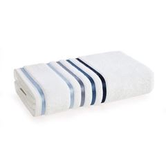 Toalha de Banho em Algodão 70x140cm Lumina Branco Azul KARSTEN / REF. 3675174
