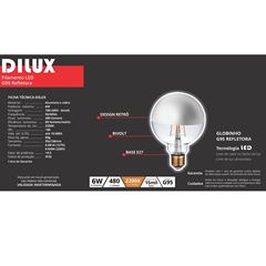 Lâmpada Filamento Led 6W Refletora G95 Bivolt 2200K DILUX / REF. DI87466