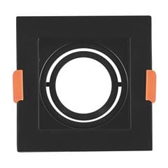 Spot de Embutir Quadrado Downlight 1XMR11 Preto - Ref. DI88623 - DILUX