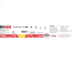 Lâmpada LED Tubular T5 18W Bivolt 3000K DILUX / REF. DI82386