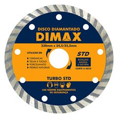 Disco Diamantado 230mm 9 Polegadas Turbo DIMAX / REF. DMX87329