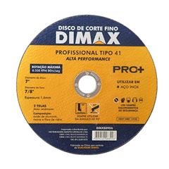 Disco de Corte 7 em Aço Inox Pro+ - Ref. DMX88906 - DIMAX