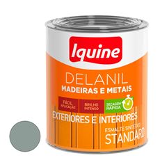 Tinta Esmalte Sintético Alto Brilho Delanil Madeiras e Metais 750ml Cinza Médio IQUINE / REF. 195200783