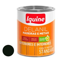 Tinta Esmalte Brilhante Delanil Madeiras e Metais 750ml Preto IQUINE / REF. 195205783