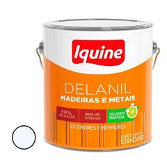 Tinta Esmalte Brilhante Delanil Madeiras e Metais 3L Branco Neve IQUINE / REF. 195200282