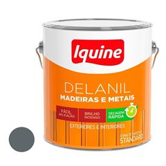 Tinta Esmalte Brilhante Delanil Madeiras e Metais 3L Cinza Escuro IQUINE / REF. 195200882