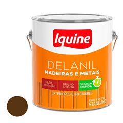 Tinta Esmalte Brilhante Delanil Madeiras e Metais 3L Marrom Tabaco IQUINE / REF. 195202982