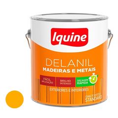 Tinta Esmalte Brilhante Delanil Madeiras e Metais 3L Amarelo IQUINE / REF. 195206582