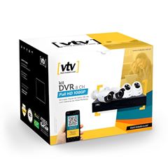 Kit DVR 8 Canais 4 Câmeras Full HD 1080p 500gb VTV / REF. VTV-02