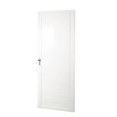 Porta de Alumínio 90x210 Lambril Lado Direito PLBCP009 Branca - Ref. ELB005105 - QUALITY