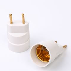 Soquete Termoplástico Fixo com Adaptador Plug Macho E27 Branco DILUX /REF.:DI89057