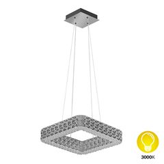 Pendente Acrílico LED 12w Bivolt Queen Quadrado 3000k DILUX / REF. DI90664