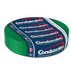 Cabo de Cobre Flexível 10 mm 750V 25 Metros Verde CONDUSCABOS/ REF. 02473310016647