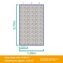 Papel de Parede Vinílico Mosaico Triângulos Cinza e Azul 9,5m BOBINEX / REF. 2424