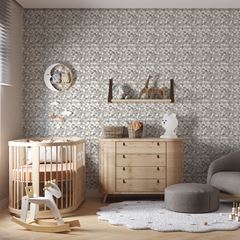 Papel de Parede Vinílico Mosaico Triângulos Cinza e Azul 9,5m BOBINEX / REF. 2424