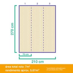Papel de Parede Vinílico Texturas Bege 0,70x10m BOBINEX / REF. PP173