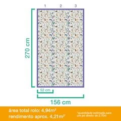 Papel de Parede Vinílico Selva Azul e Verde 9,5m BOBINEX / REF. PP226