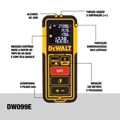 Trena A Laser 30m DEWALT / REF. DW099E