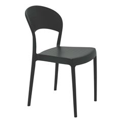 Cadeira Plástica E Fibra De Vidro Preto ECO Sissi Com Encosto Fechado TRAMONTINA / REF. 92046409