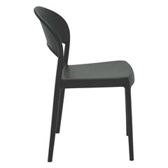 Cadeira Plástica E Fibra De Vidro Preto ECO Sissi Com Encosto Fechado TRAMONTINA / REF. 92046409