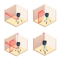 Nível Laser Vermelho GCL 2-15 15m com Bolsa e Suporte BOSCH / REF. 0601066E00-000