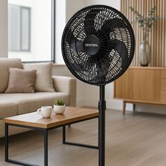 Ventilador de Coluna 50cm Oscilante Turbo 6 Pás 220V Preto VENTISOL / REF. 1211