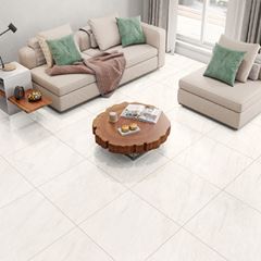 Piso Cristalato Cerâmico Manchester Polido 74x74 Tipo A Branco IDEALLE / REF. 20106