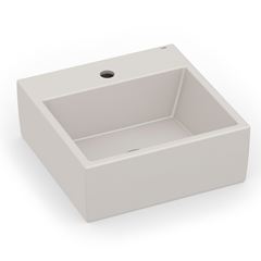 Cuba de Apoio Quadrada 35cm com Mesa Basic Q6 Bege CELITE / REF. 1730680653308