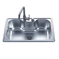 Cuba Simples para Embutir em Aço Inox 70x45x21 Cromado CASA OK / REF. OK-81495