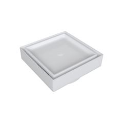 Ralo Oculto 10x10 Quadrado Branco LGMAIS / REF. 831 - RLPS1010CXBOCBR