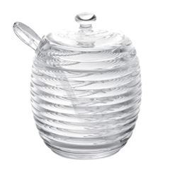 Açucareiro de Cristal com Pegador e Tampa Colmeia 210ml LYOR / REF. 1317