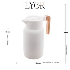 Garrafa Térmica de Plástico Organic 1L Branco LYOR / REF. 1939