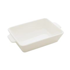Refratário de Porcelana com Alça Basic 33,5 x 20,5 x 5,5cm Branco LYOR / REF. 2290