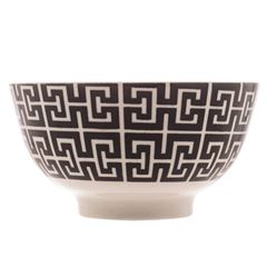 Bowl de Porcelana Egypt 12x6,5cm Branco e Preto LYOR / REF. 8661
