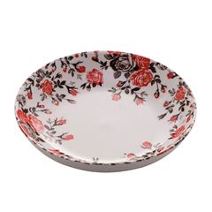 Prato Fundo de Porcelana Pink Garden 18x3,5cm LYOR / REF. 8598