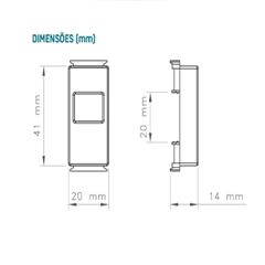 Tomada Módulo para Telefone RJ11 Aria Branco TRAMONTINA / REF. 57217/051