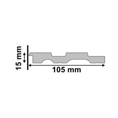 Ripado 105 de Poliestireno 1,5x10,5x280 Freijó SANTA LUZIA / REF. 22943