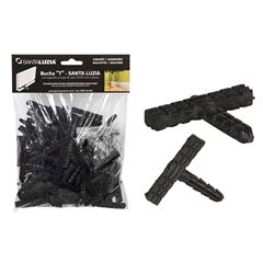 Bucha T para Fixação de Perfis com 100 Unidades Preto SANTA LUZIA / REF. 26041