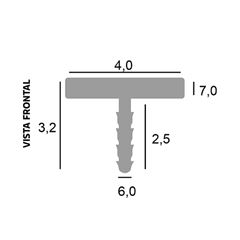 Bucha T para Fixação de Perfis com 100 Unidades Preto SANTA LUZIA / REF. 26041