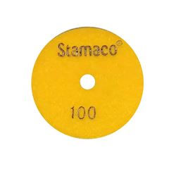 Disco de Lixa Diamantada 100mm G100 Amarelo STAMACO / REF. 10111